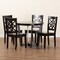 Baxton Studio Brava Modern and Contemporary Dark Brown Finished Wood 5-Piece Dining Set 179-11385-10898-Zoro - alternate 5